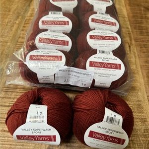 YARN DESTASH!!! Valley Yarn 100% Extrafine Superwash Merino, 12 balls